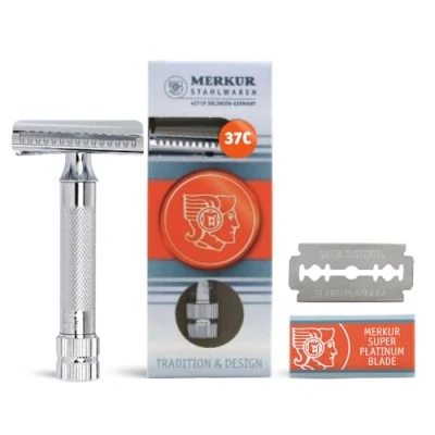 Image of MERKUR DOVO 37C Safety Razor, Slant Bar
