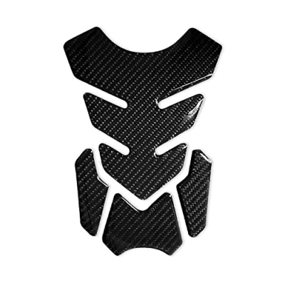 Image of Quattroerre 3D Tank Protection for Motorcycle Full, Shiny Real Fiber