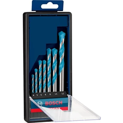 Image of Bosch 7x EXPERT CYL 9 MultiConstruction Drill Bit Set (for Concrete, Soft tiles, Ø 4 12 mm, Professional Accessory Impact Drill/Driver, Rotary Drill/Drivers)