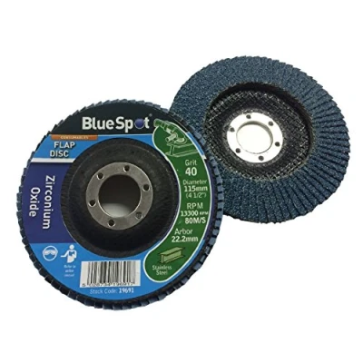 Image of Homesmart 2 Pack 115mm Flap Disc 40 Grit for Angle Grinders Durable Zirconium Oxide Ideal Grinding, Polishing, and Surface Preparation on Metal, Wood, More Perfect Tool DIY Projects