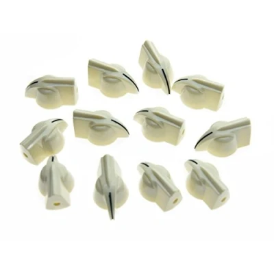 Image of KAISH Pack of 12 Black Vintage Raised Guitar Amplifier Effect Pedal Chicken Head Knobs