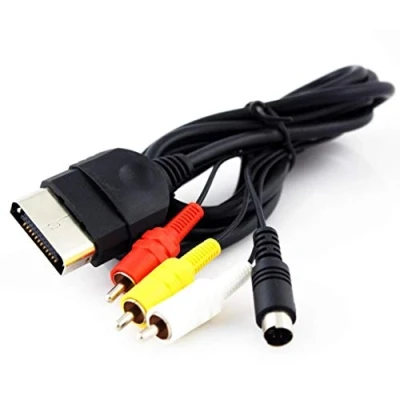 Image of OSTENT AV Audio Video A/V + S Cable Cord Compatible for Microsoft Xbox Console