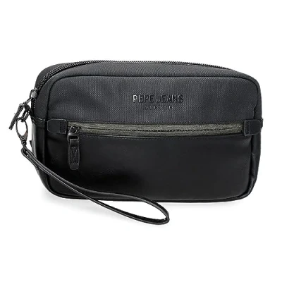 Image of Pepe Jeans Greys Black Polyester Shoulder Bags &amp; Toiletry Various Sizes, black, standard size, Handbag