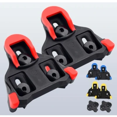 Image of NAACOO Bike Cleats Compatible with Shimano SPD SL Pedals/SM SH10 SH11 SH12 Cleats, Indoor Outdoor Peleton Spin Cycling Pedals Shoes Cleat &amp; Road Bicycle Clips