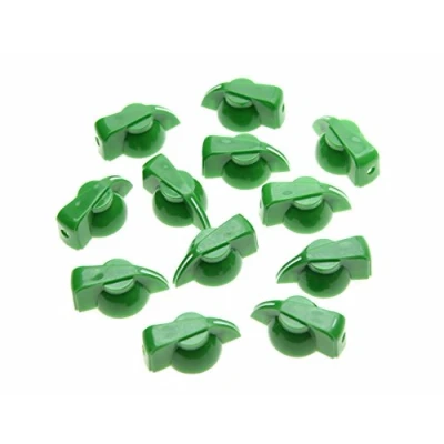 Image of Dopro Pack of 12 Flat Top Guitar Chicken Head Knob AMP Effect pointer Green