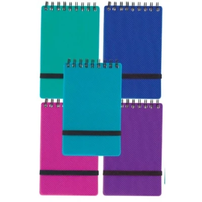 Image of Snopake 127 x 76 mm NoteGuard Hardback Notebook Electra Assorted [Pack of 5] Ref: 14324