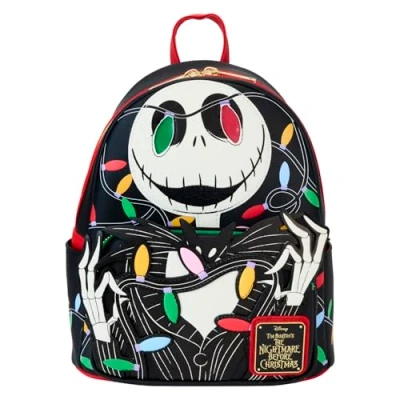 Image of Loungefly The Nightmare Before Christmas Jack Wrapped Up In Lights Mini Backpack, Multi
