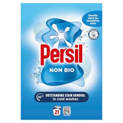 Image of Persil Non Bio Washing Powder 100% recyclable pack for stain removal that&#039;s gentle next to sensitive skin 1.05 kg (21 washes) (Package may vary)