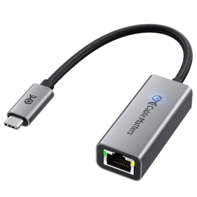 Image of Cable Matters USB C to 5Gb Ethernet Adapter, 5 Gigabit Network Speed, Adapter Compatible with 4, Thunderbolt 4/5, Plug &amp; Play for MacBook, Laptop, and USBC Devices