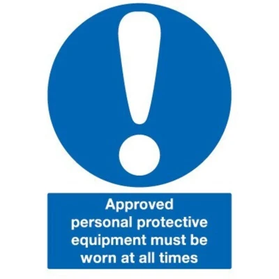 Image of Sitesafe Approved Personal Protective Clothing Must Be Worn Vinyl Sign 210 x 297mm