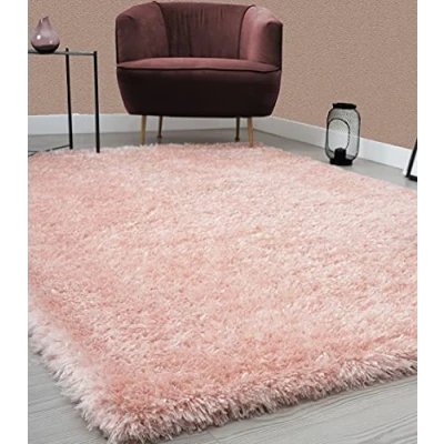 Image of Mia&#039;s Teppiche Fiona Rug Living Room, Bedroom Rose 160 x 230 cm High Pile