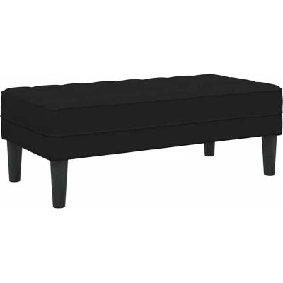 Image of vidaXL Bench Black 113x57x39 cm Velvet
