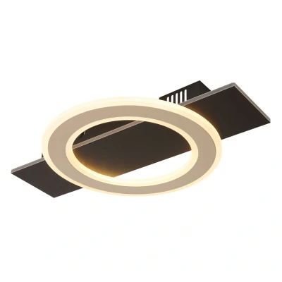 Image of Jayden Integrated LED Semi Flush Ceiling Light Matt Black 3000K