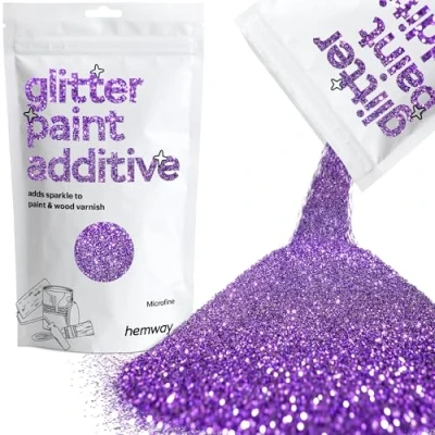 Image of Glitter Paint for Walls Purple Additive Emulsion Latex Acrylic Sparkles Microfine Interior Painting 100g / 3.5oz