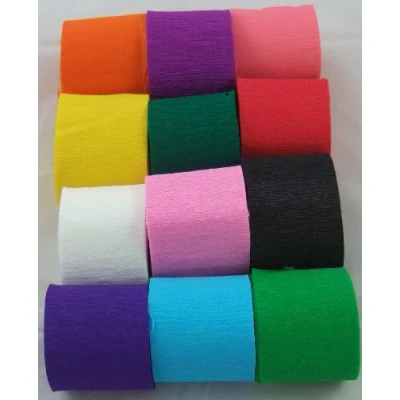 Image of 12 Assorted Crepe Paper Streamers 45mm x 10meters Many uses as Decorations, Marketing Tools, Great Favourite with Schools and The Craft Industry