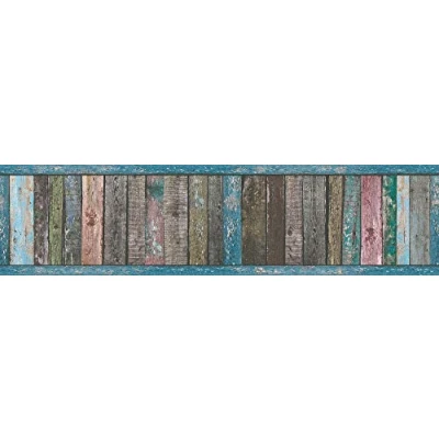 Image of A.S. Création Only Borders 368601 36860 1 Border 10 m x 0.13 Blue Brown Colourful Made in Germany