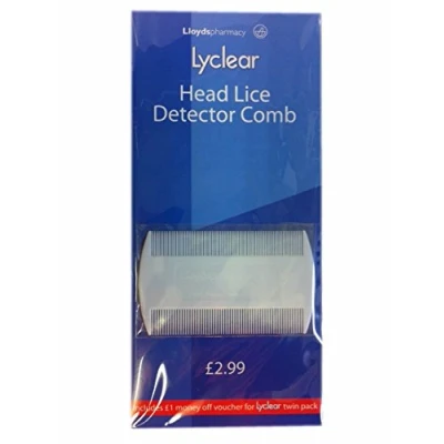 Image of Lyclear Head Lice Detector Comb Double Sided Nit Brush for Kids Pet Fleas