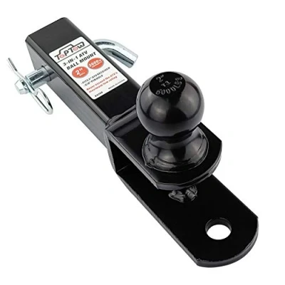 Image of TOPTOW ATV/UTV Trailer Hitch Towing Ball Mounts, 2 Inch Ball, Clevis Pin, Fits Receiver