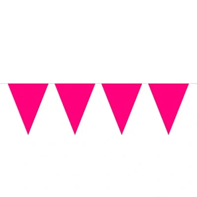 Image of Bunting mini Magenta 3m, 3 metres 12 Triangle flags measuring 15x11cms Plastic