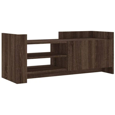 Image of vidaXL TV Cabinet Brown Oak 100x35x40 cm Engineered Wood