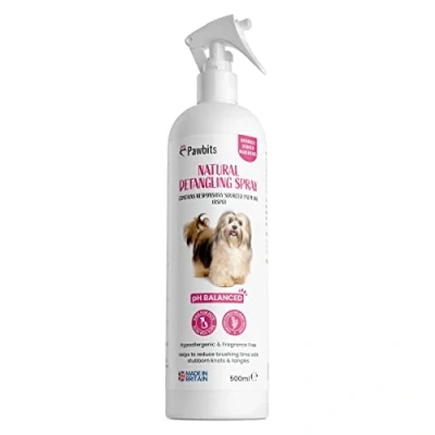 Image of Dog Detangler Spray Hair/Fur Conditioner Professional Grooming Formula for Dematting and Detangling Leave in Conditioning Dogs, Hypoallergenic RSPO (Fragrance Free 500ml)