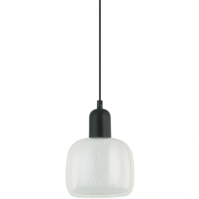 Image of Italux Lighting Lamezia Modern 1 Light Dome Pendant Ceiling Light, E27 ITLPND 67594 BK+CL