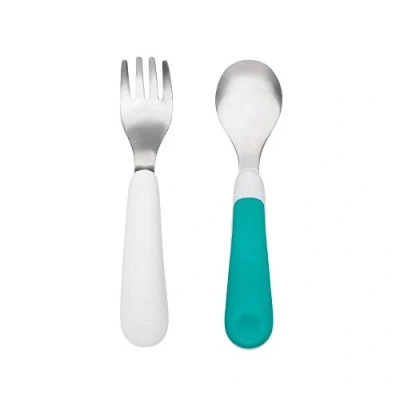 Image of OXO Tot Fork And Spoon Set Teal