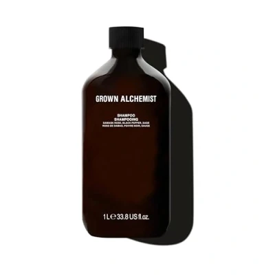 Image of Grown Alchemist Sulphate Free Shampoo REFILL Damask Rose, Black Pepper, Sage, Detox Hydrating, Clarifying, Deep Cleansing &amp; Hair Strengthening Natural Vegan Formula 1L