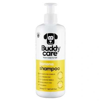 Image of Banana Dog Shampoo by Buddycare Deep Cleansing for Dogs Scented With Aloe Vera and Pro Vitamin B5 (500ml)