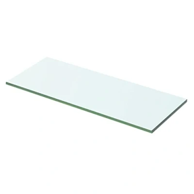 Image of vidaXL Tempered Glass Wall Panel Shelf Modern Display Feature for Home or Office, Sized 50x15 cm, Transparent and Easy to Clean