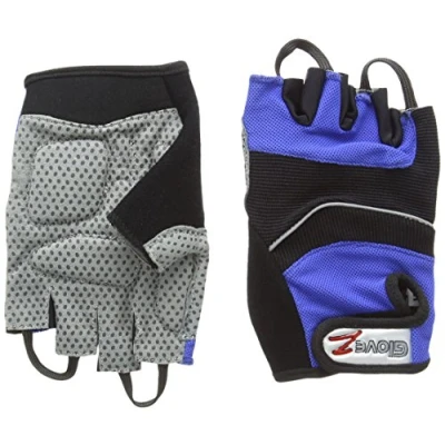 Image of Accessoriez Fingerless Cycling Gloves Blue, X Large