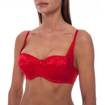 Image of frugue Push Up Balcony Sexy Lace Lift Bra Red 40 DD