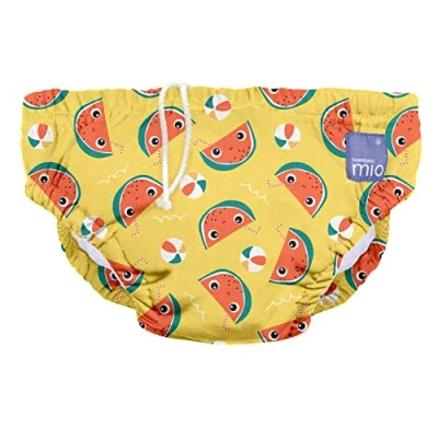 Image of Bambino Mio Baby and Toddler Reusable Swim Nappy Pant, 2 3 Years, Mellow Melon, Boys Girls