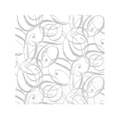 Image of Anniversary House Tiflair Celebration Silver Lunch Napkins 3 ply