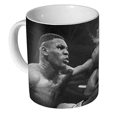 Image of Mike Tyson KO BW Ceramic Coffee Mug/Cup