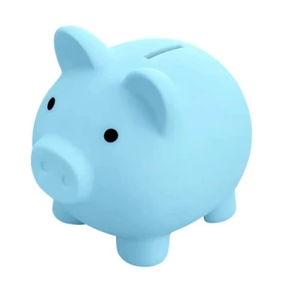 Image of GGTTNRT Piggy Banks for Kids Adults, Cute Coin Cash Money Box Kids, Room Decoration, Family and Friends Gift (Blue)