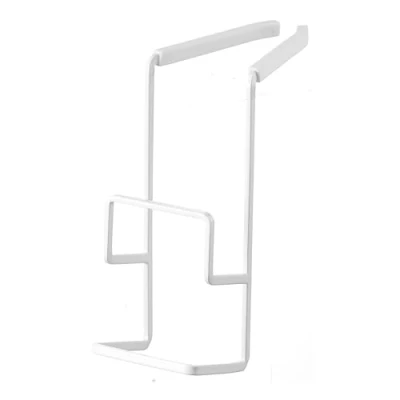 Image of YAMAZAKI Home Faucet Hanging Kitchen Organizer Sink Rack Basket Steel Sponge Holder, White, One Size