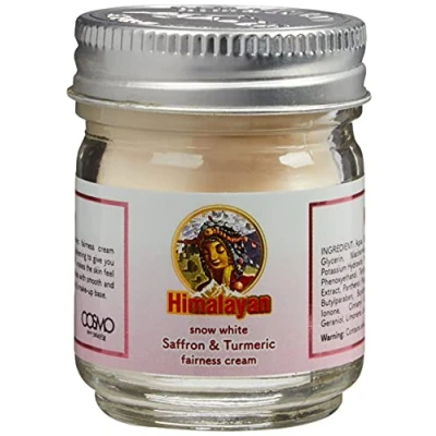 Image of COSMO Saffron &amp; Tumeric Fairness Cream Glass Bottle, 50gm