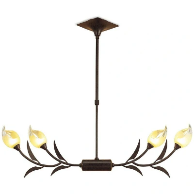 Image of Holland Telescopic Linear Pendant Line 4 Light G9, Brown, Black Oxide