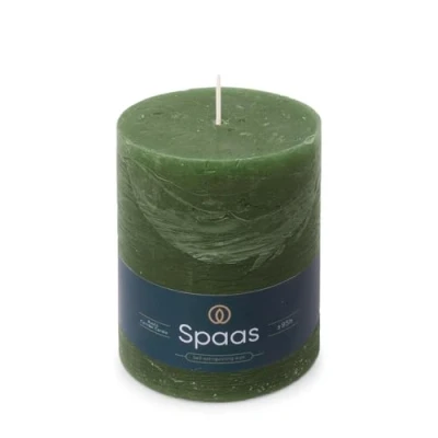 Image of Spaas Rustic Pillar Candle 100/130 mm 95h, Dark Green
