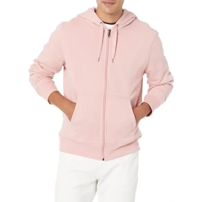 Image of Amazon Essentials Men&#039;s Full Zip Fleece Hoodie (Available in Big &amp; Tall), Pink, S
