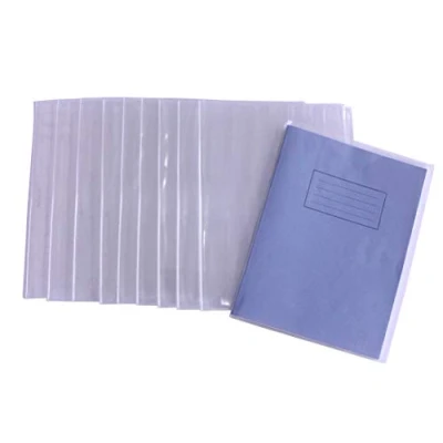 Image of Bright Ideas Clear PVC Book Covers A5, 250 Micron, PK10 Covers. Thicker and Extra Strong Sturdy Plastic Easy to Clean Wipeable Made Protect School Exercise Books. BI9001.