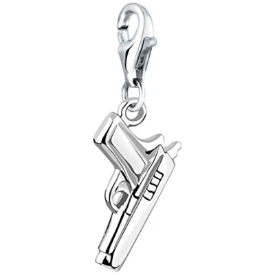 Image of Nenalina Charm Gun Pendant, for All Brands of Bracelets and Necklaces, Made 925 Sterling Silver, 713131 000