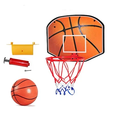 Image of kidoloop Kids Basketball Hoop with Hard PVC Backboard Pump and Ball Hanger Hook Indoor Outdoor Large Set Net Portable Sport Toys for Set, Design 4