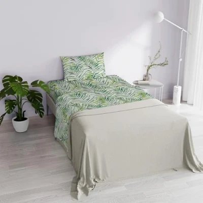 Image of Italian Bed Linen Dafne Printed Duvet Cover Set, Microfibre, Honolulu, Single