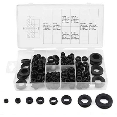 Image of Rubber Grommet Kit, 180 Pcs Wire Ring Bong Kit Gromets Electrical Gasket Washer Seal Assortment