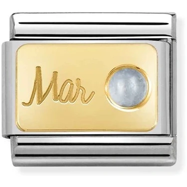 Image of Nomination March Aquamarine Birthstone Charm