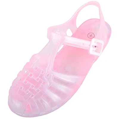 Image of ABSOLUTE FOOTWEAR Womens Casual Slip On Summer Holiday Beach Jelly Sandals Flip Flops Flat Shoes Pink UK 4 / EU 37