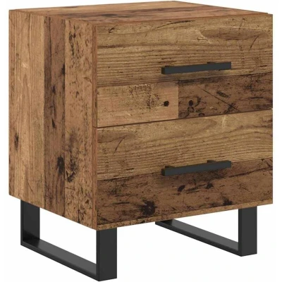 Image of vidaXL Bedside Cabinet Old wood 40 x 35 47.5 cm Engineered