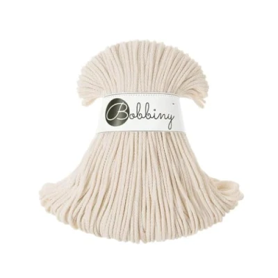 Image of Bobbiny Junior 3mm Braided Macrame Cord (Natural) 100m